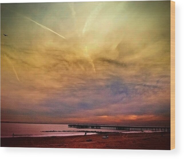 Coney Island. Brooklyn Wood Print featuring the photograph Coney Island After Sandy by Frank Winters