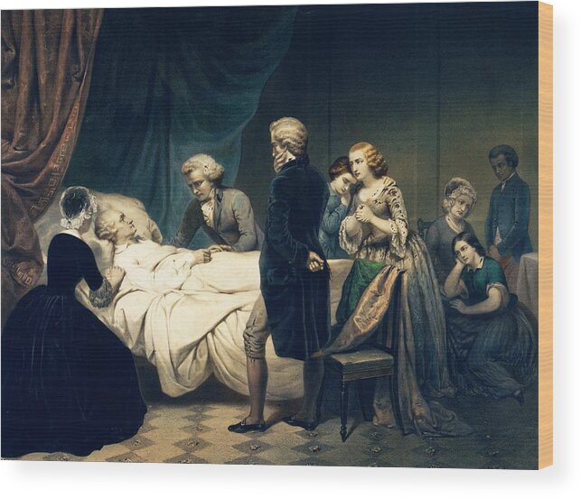 George Washington Wood Print featuring the photograph Death Of George Washington by Library Of Congress