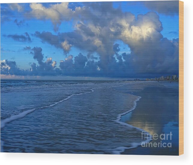 Blue Wood Print featuring the photograph Early Morning Blues by Jeff Breiman