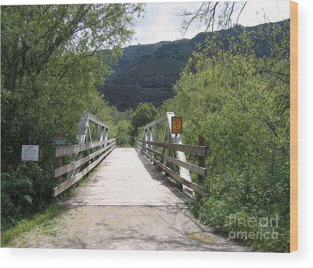 Garland Ranch Park Wood Print featuring the photograph Entrance to Garland Park by James B Toy