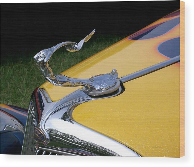 Automobile Wood Print featuring the photograph Fancy Ford by Lin Grosvenor