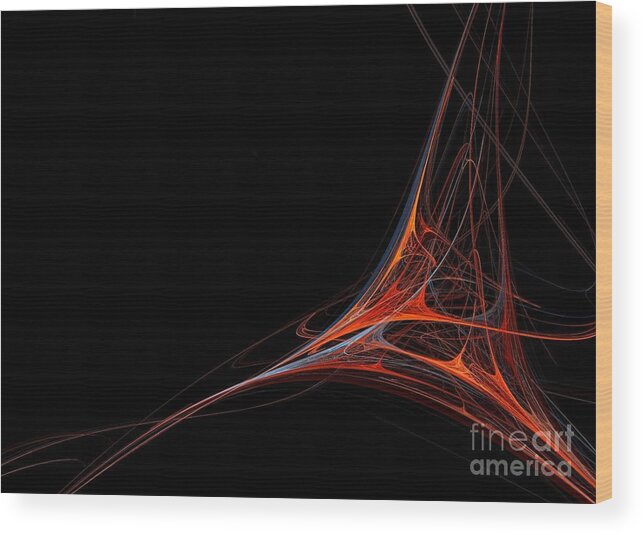 Background Wood Print featuring the photograph Fractal Red by Henrik Lehnerer