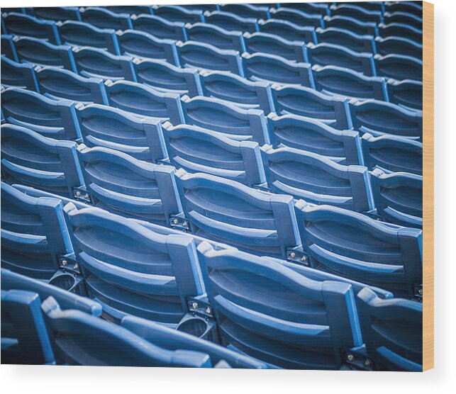 Stadium Seats Wood Print featuring the photograph Game Time by Carolyn Marshall