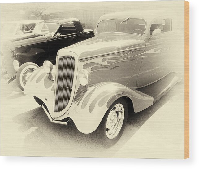Hot Rods Wood Print featuring the photograph Ghost Rods by Ron Roberts