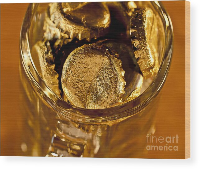 Beer Wood Print featuring the photograph Golden Beer Mug by Wilma Birdwell