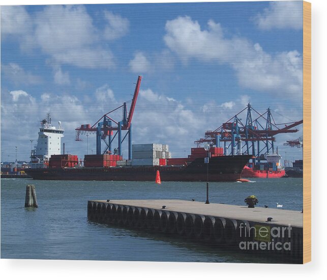 Boat Wood Print featuring the photograph Gothenburg harbour by Antony McAulay