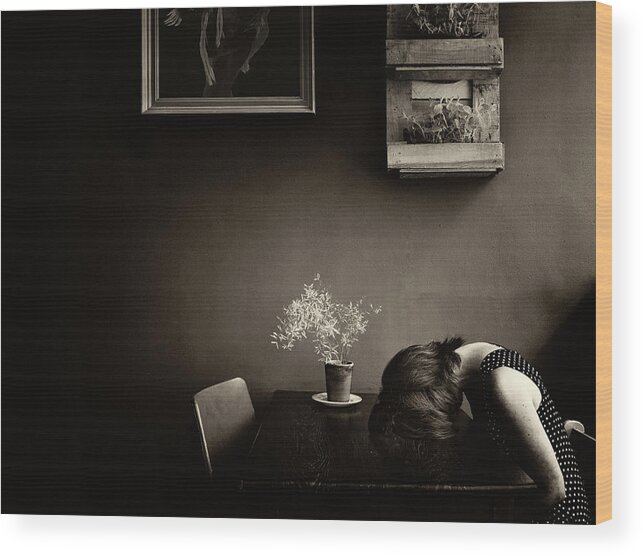 Breda Wood Print featuring the photograph Grief by Ton Dirven