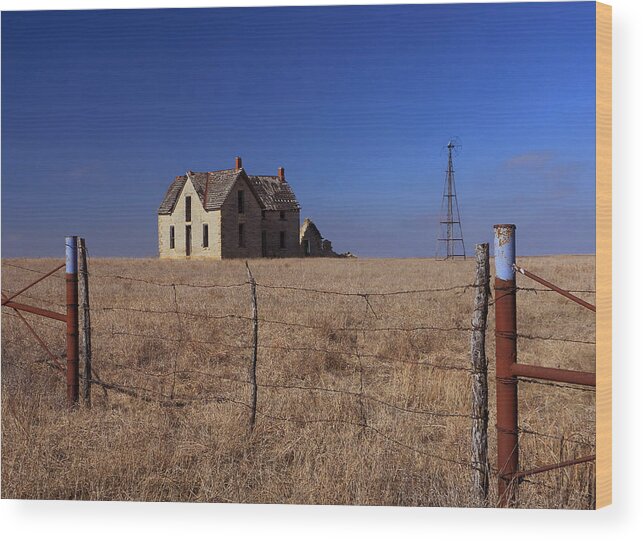 House Wood Print featuring the photograph Home Behind the Gate by Christopher McKenzie