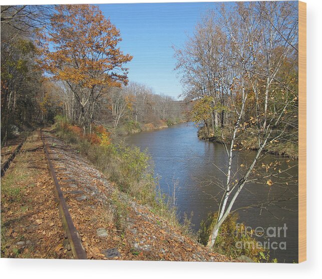 Railroad Wood Print featuring the photograph Late Autumn by Arlene Carmel