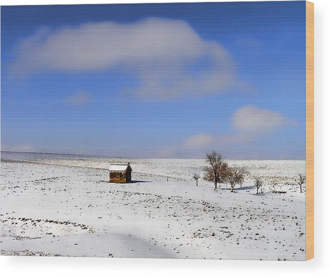 House Wood Print featuring the photograph Little House on the Prairie by Richard Stedman