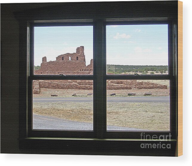 Window Wood Print featuring the photograph Looking Out at Abo by Birgit Seeger-Brooks