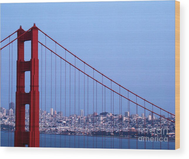 Golden Gate Bridge Wood Print featuring the photograph Looking Through by Eva Kato