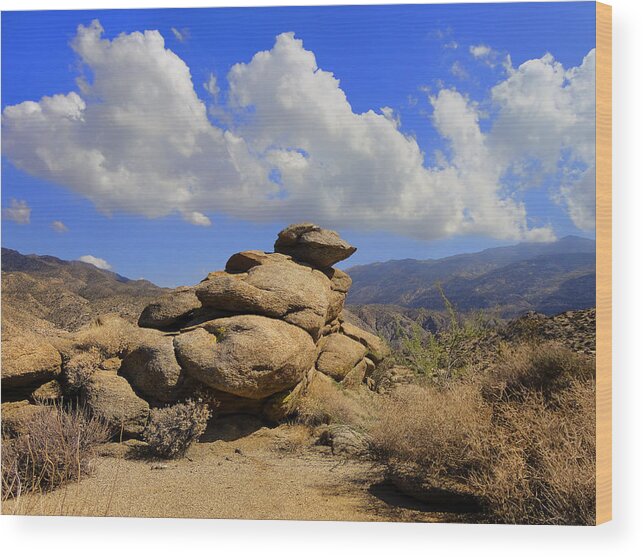  Palms To Pines Highway Wood Print featuring the photograph Lookout Rock by Michael Pickett