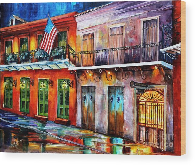 New Orleans Wood Print featuring the painting New Orleans' Preservation Hall by Diane Millsap