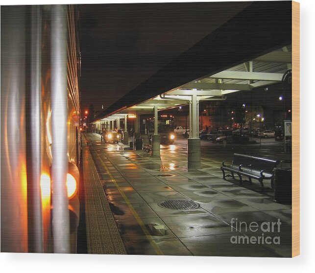 Oakland California Wood Print featuring the photograph Oakland Amtrak Station by James B Toy