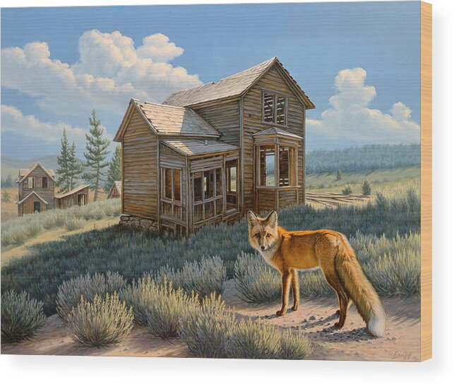 Wildlife Wood Print featuring the painting Old Haunts by Paul Krapf