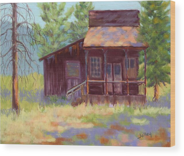 Building Wood Print featuring the painting Old Mining Store by Nancy Jolley