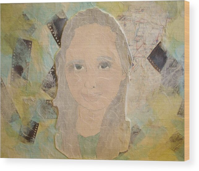 Self Portrait Wood Print featuring the mixed media Old by Samantha Lusby