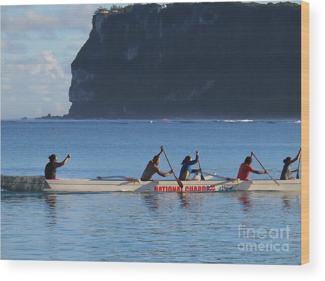 Canoeists Wood Print featuring the photograph Outrigger Canoe Practice by Scott Cameron