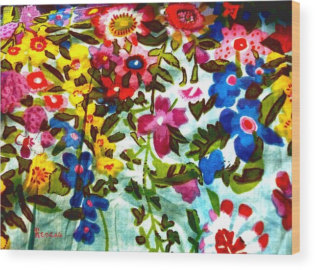 Flowers Wood Print featuring the photograph Potpourri Flowers by A L Sadie Reneau
