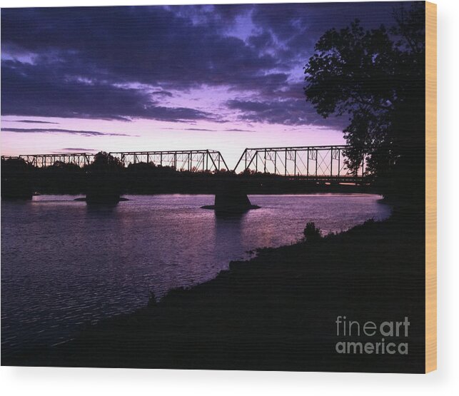 Book1 Wood Print featuring the photograph Purple Sunset by Christopher Plummer