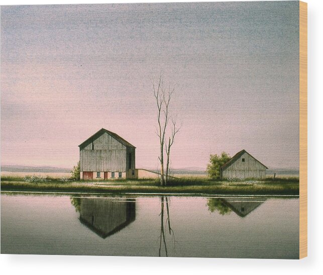 Summer Wood Print featuring the painting Quiet Waters by Conrad Mieschke