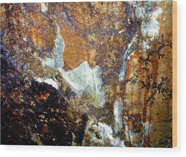 Rock Wood Print featuring the photograph Rockscape 10 by Linda Bailey