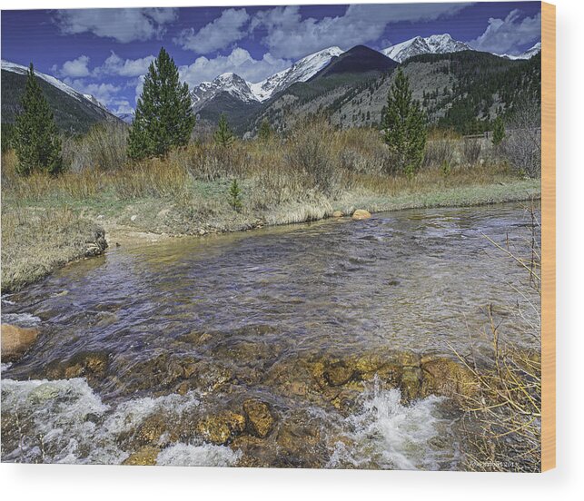 Rockies Wood Print featuring the photograph Rocky Mountains by Tom Wilbert