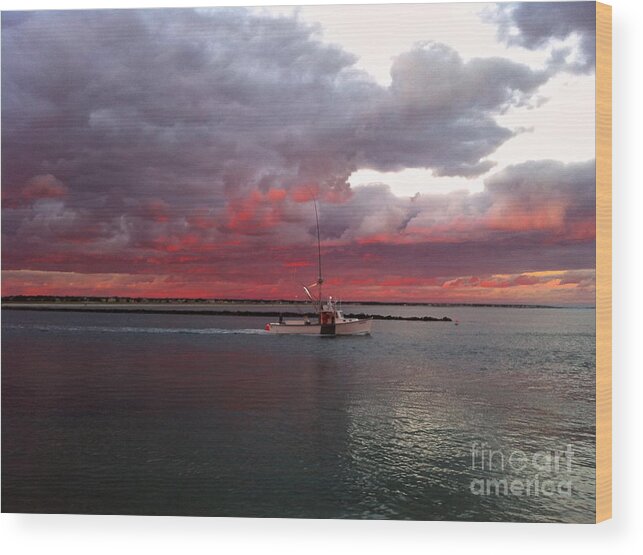 Fishing Boat Wood Print featuring the photograph Sailors Delight 2 by Amazing Jules