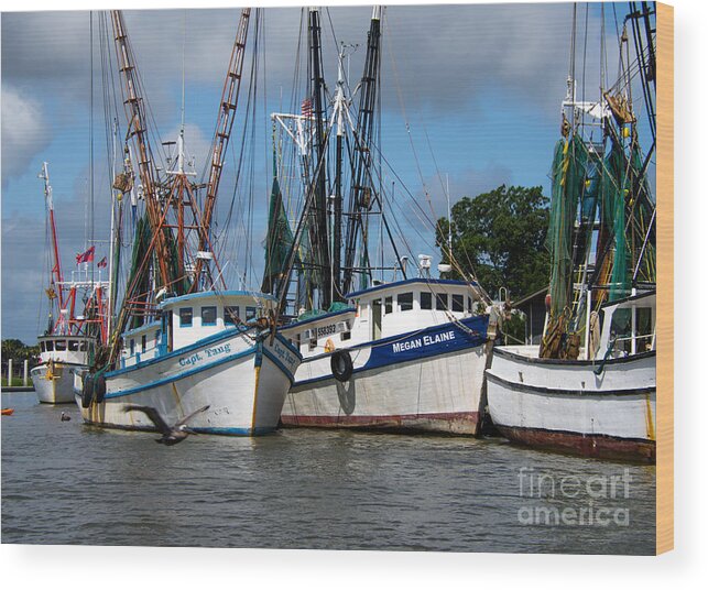 Shem Creek Wood Print featuring the photograph Saltwater South by Dale Powell