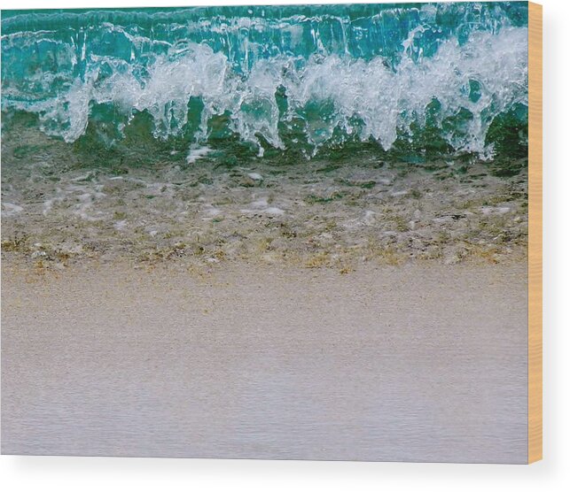 Wave Wood Print featuring the photograph Sea Shore Colors by Debra Martz