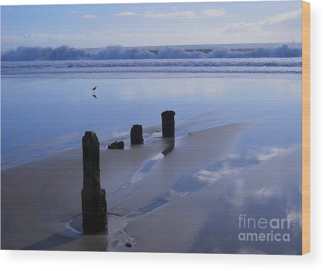 Beach Wood Print featuring the photograph Serenity 1 by Theresa Ramos-DuVon