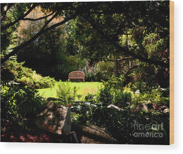  Photo Gallery Wood Print featuring the photograph serenity Blythwold Bristol RI by Tom Prendergast