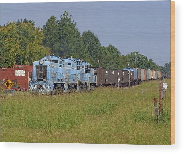 Smalltown Train Wood Print featuring the photograph Small Town Train 2 by Joseph C Hinson