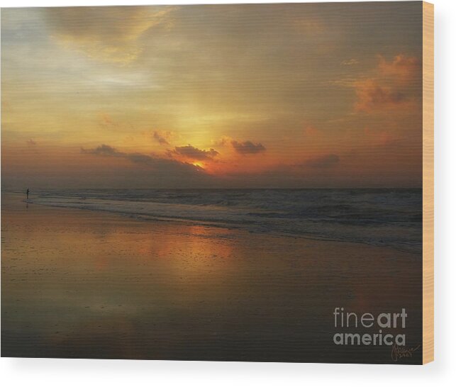 Sunrise Wood Print featuring the photograph Time For Reflection by Jeff Breiman