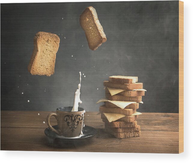 Still Life Wood Print featuring the photograph Splash by Ali Bader