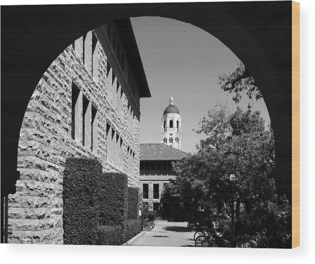 Stanford Wood Print featuring the photograph Stanford University by Yue Wang