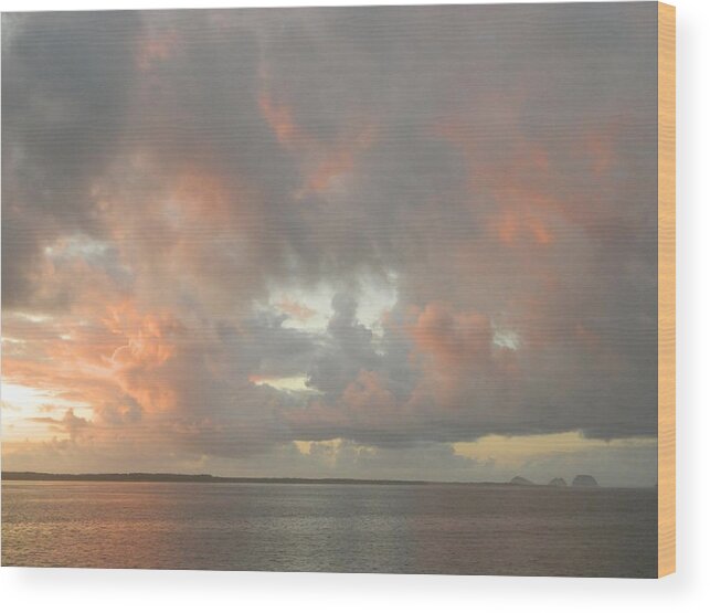 Sunset Wood Print featuring the photograph Starting of Funnel Cloud by Gallery Of Hope 