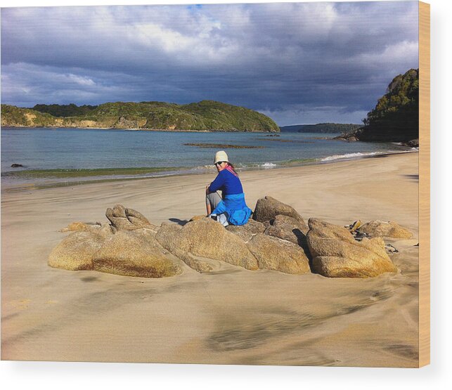Beach Wood Print featuring the photograph Stewart Island Golf Beach by Venetia Featherstone-Witty