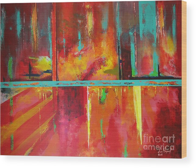 Acrylic Wood Print featuring the painting Summer Heat by Lew Hagood