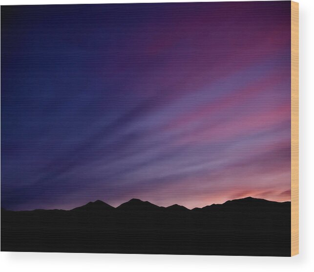 Salt Lake City Wood Print featuring the photograph Sunrise over the Mountains by Rona Black