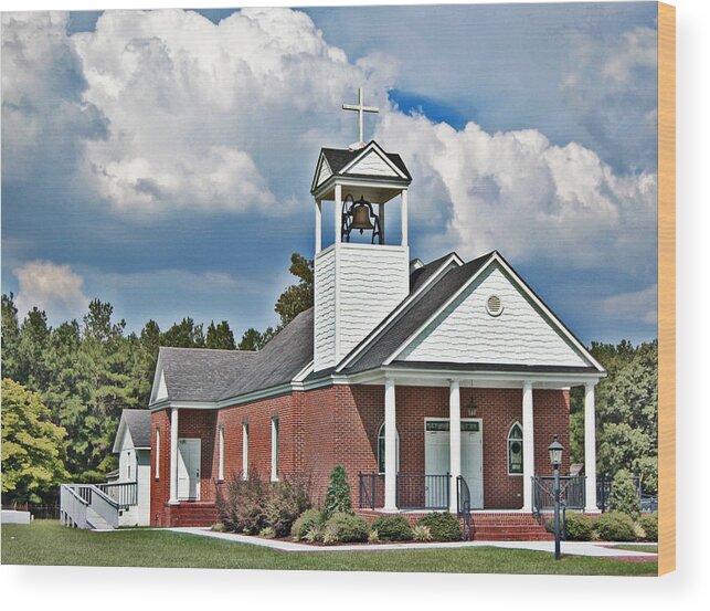 Churches Wood Print featuring the photograph Suttons United Methodist by Linda Brown