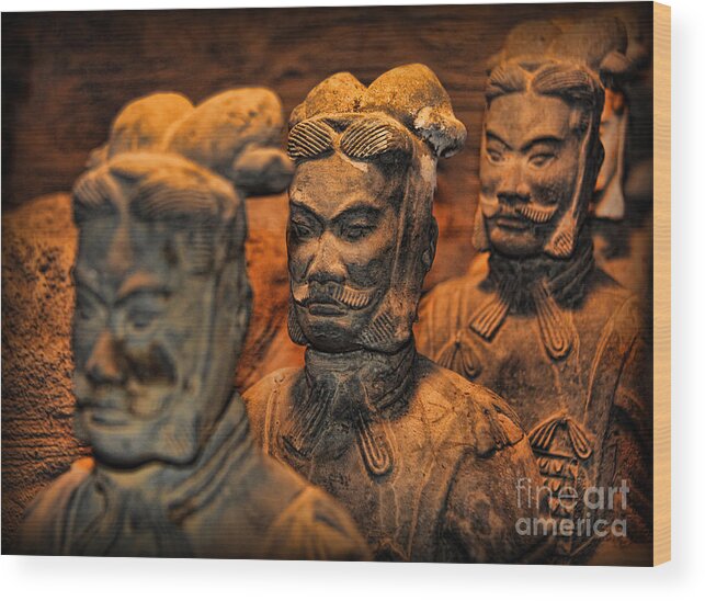 Warriors Wood Print featuring the photograph Terracotta Warriors - The Emperor's Army by Lee Dos Santos