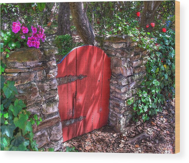 Carmel Wood Print featuring the photograph The Enchanted Gate by Derek Dean