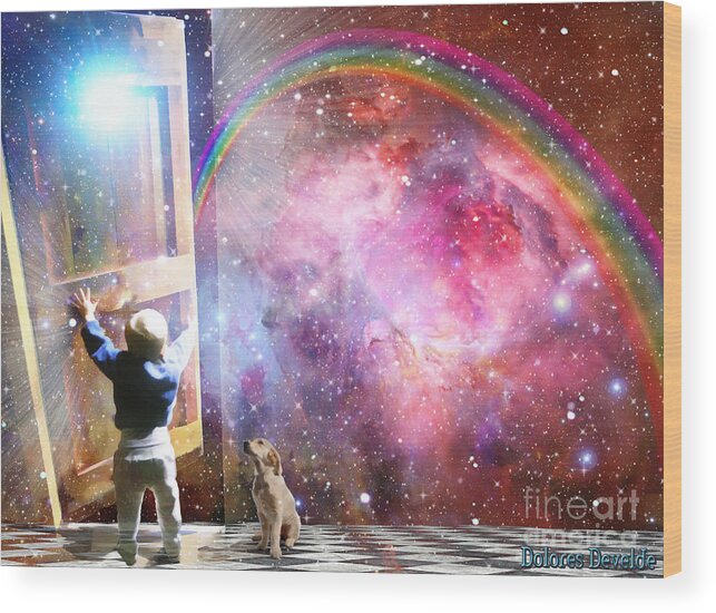 Gods Promises Wood Print featuring the digital art The Great Adventure by Dolores Develde