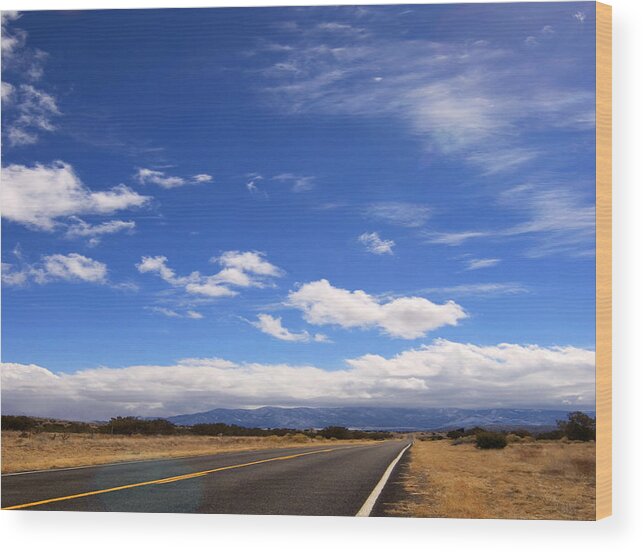 Long Long Road Photo Wood Print featuring the photograph The Long Long Road Too by Bob Pardue