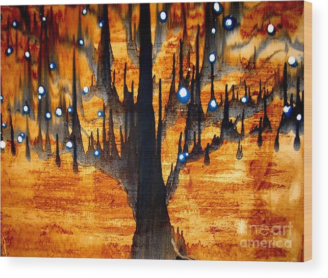 Tree Wood Print featuring the painting Touched by Amy Sorrell