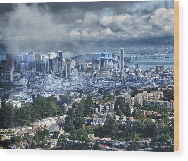 San Francisco Wood Print featuring the photograph Under the Clouds by Jessica Levant