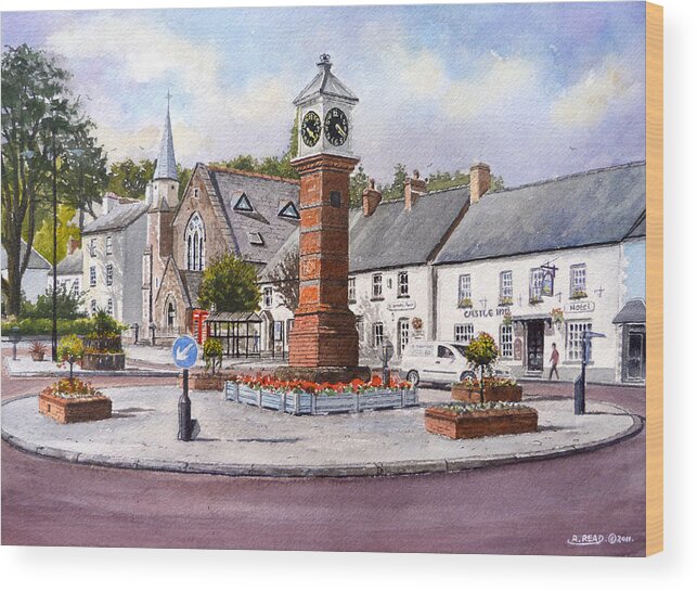 Usk Wood Print featuring the painting Usk in Bloom by Andrew Read