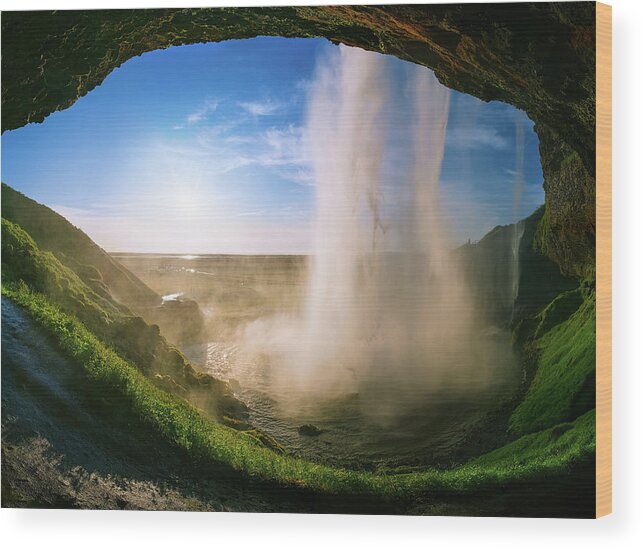 Scenics Wood Print featuring the photograph Waterfall Eye by © Alexander Gutkin Goutkin@gmail.com